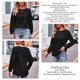 thumbnail image 3 of Long Sleeve Crew Neck Tops Leisure Pure Color Fashionable Soft Women Loose T Shirt for Daily Life Traveling, 3 of 5