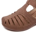 thumbnail image 4 of Sandalias de cuña con punta cerrada para mujer, sandalias huecas para fiestas y vacaciones, 4 of 9