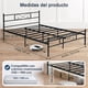 thumbnail image 3 of Cama Matrimonial Queen FurnitureR Matrimonial Metal Con Soporte de Listones Metálicos Negro, 3 of 8