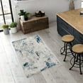 thumbnail image 3 of Rug Branch Vogue 2' x 2' (Exact Size: 2'3" x 2') Abstract Indoor Doormat Rug, Blue Cream, Contemporary - Entryway, Hallway, Bathroom, and Kitchen, 3 of 7