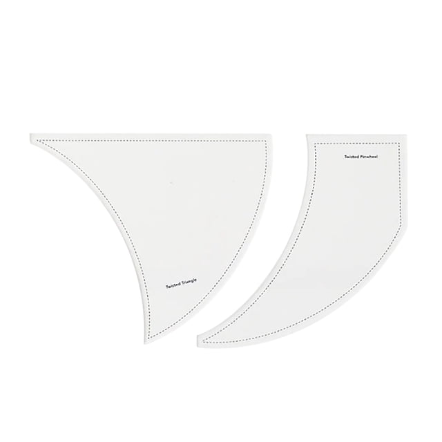 2-Pack Twisted Templates, Acrylic Quilting Templates for Apprentices Diy Quilting Sewing Crafts Embroidery