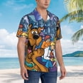 thumbnail image 4 of Lsque Scooby-Doo Pattern Hawaiian Shirt for Men Unisex Summer Beach Casual Short Sleeve Cotton Linen Button Down Shirts-X-Large, 4 of 6