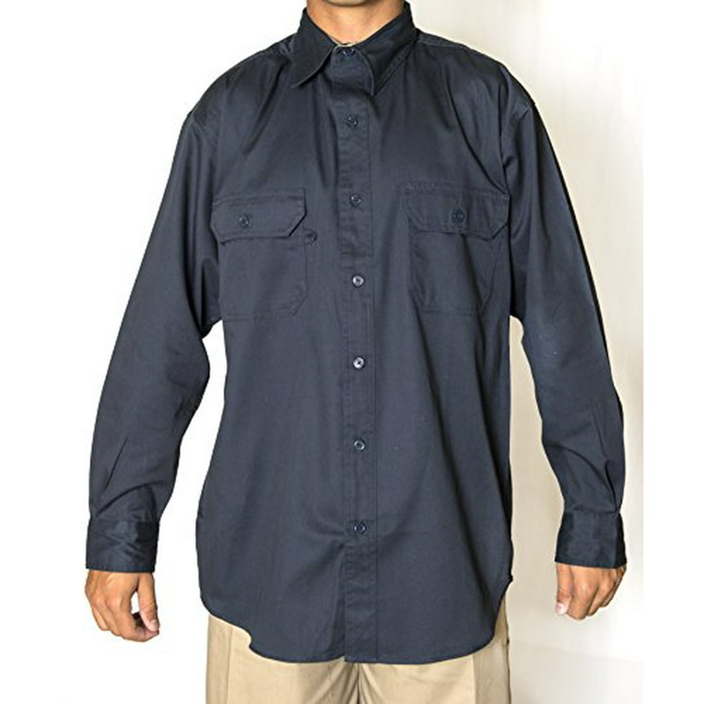 w-s-by-blue-collar-outlet - bco navy men’s regular long sleeve uniform