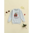 thumbnail image 2 of FAROOT Sweat-Shirt à Col Rond Imprimé Lettre de Voiture de Noël, 2 of 8