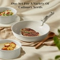 thumbnail image 4 of 12-Piece Nonstick Pots and Pans Set, Stackable Kitchen Cookware Sets with Removable Handle, Induction Compatible, Beige, 4 of 7