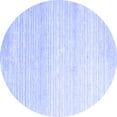 thumbnail image 1 of Ahgly Company Machine Washable Indoor Round Abstract Blue Contemporary Area Rugs, 3' Round, 1 of 4