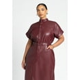 thumbnail image 3 of ELOQUII Women's Plus Size Faux Leather Midi Dress, 3 of 3