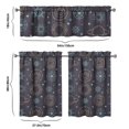 thumbnail image 6 of Kitchen Curtains 36 Inch Short - 3 Panel Set, Gothic Celestial Sun and Moon Print, Mystical Starry Night Astrology Aesthetic, Rod Pocket Window Curtain, Easy Wash, 6 of 6