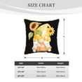 thumbnail image 4 of Fotbe Sunflower Gnomes 3 Pattern Velvet Decorative Throw Pillow Covers with Elegant Piping, Soft Plush Cushion Cover for Sofa, Bed, Car, Office-18"x18", 4 of 8