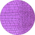 thumbnail image 1 of Ahgly Company Indoor Round Solid Purple Modern Area Rugs, 4' Round, 1 of 4