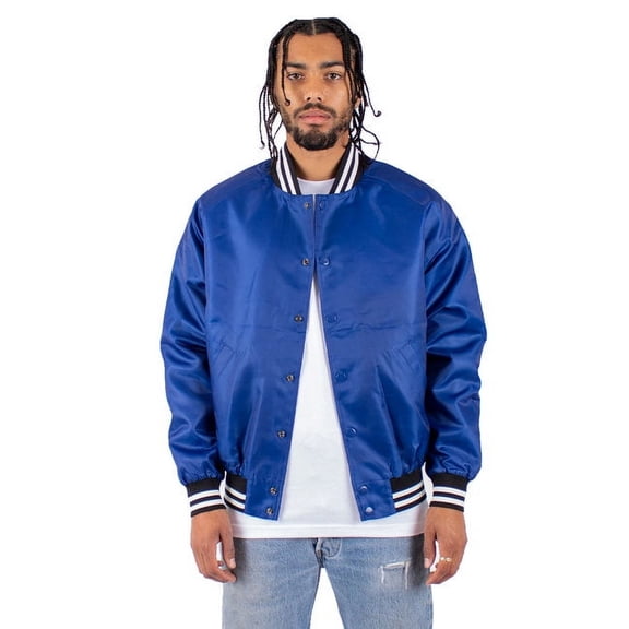Men's Varsity Bomber Jacket - ROYAL - 2XL