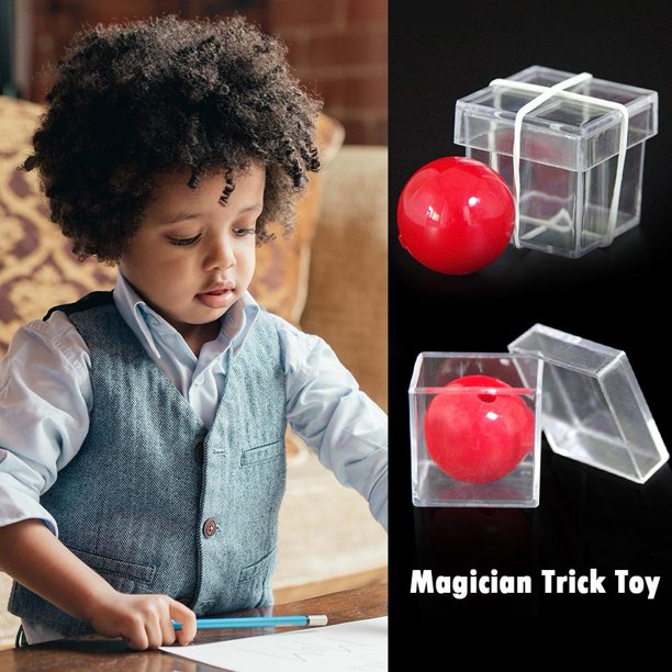 Ball Through Box Illusion Magic Conjuring Prop Juego de trucos de mago Juguetes Likrtyny juguetes de los niños