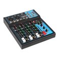 thumbnail image 3 of Mezclador de DJ Mezclador de 4 Canales Mezclador de Audio Pequeño Adaptador de La UE Potenciómetro de Perilla para KTV, Campus Voice, Meeting Professi perfke tablero mezclador, 3 of 7