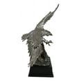 thumbnail image 6 of Electroplated Pewter Silver Bald Eagle With Open Wings Soaring Over Tree Statue, 6 of 10