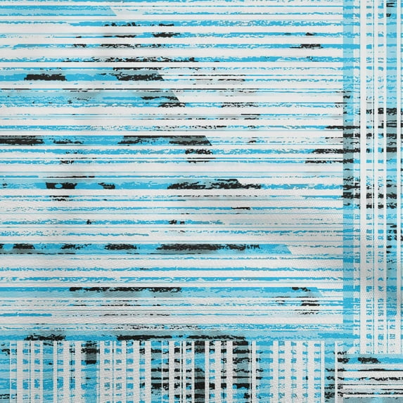 oneOone Viscose Jersey Light Blue Fabric Stripes Dress Material Fabric Print Fabric By The Yard 60 Inch Wide