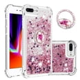 thumbnail image 1 of Funda para iPhone 8 Plus/iPhone 7 Plus con Brillo Líquido Flotante, Purpurina, Parachoques y Anillo Giratorio Soporte, 1 of 5