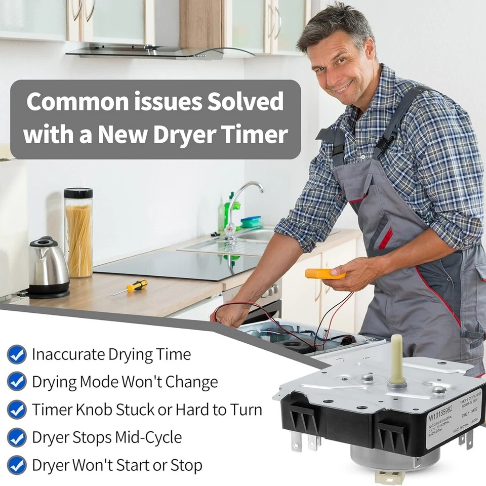 W10185982 Dryer Timer WPW10185982 Fit For Whirlpool Maytag WGD4800XQ0 WED4950HW0