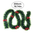 thumbnail image 5 of LShunze 6.5FT Christmas Garland with 6Pcs Red Bows,Artificial Greenery Pine Garland Decor for Mantle Stair Fireplace Home Party Decoration, 5 of 8