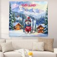 thumbnail image 2 of Hello Welcome Winter The Ski Siberian Husky Snowy Day Tapestry Husky Dog Lover Gifts Wall Hanging Backdrop Home Decor - 13013, 2 of 5