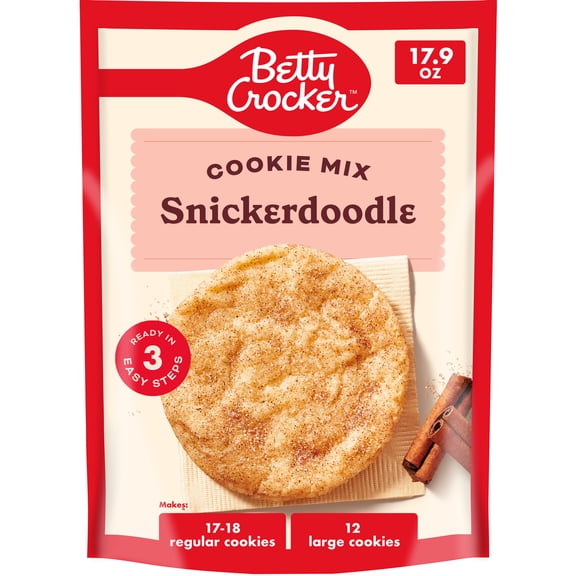 Betty Crocker Snickerdoodle Cookies, Cookie Baking Mix, 17.9 oz