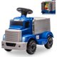 thumbnail image 1 of Coche eléctrico interactivo para niños 6V, automóvil para bebés con área de almacenamiento grande, música, 2 faros, 5 luces LED, incluye batería recargable 6V (azul oscuro), 1 of 7