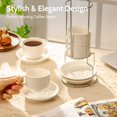 thumbnail image 3 of Tazas para capuchino de porcelana Sweese, 240 ml, con platillos, juego de 4, 3 of 8