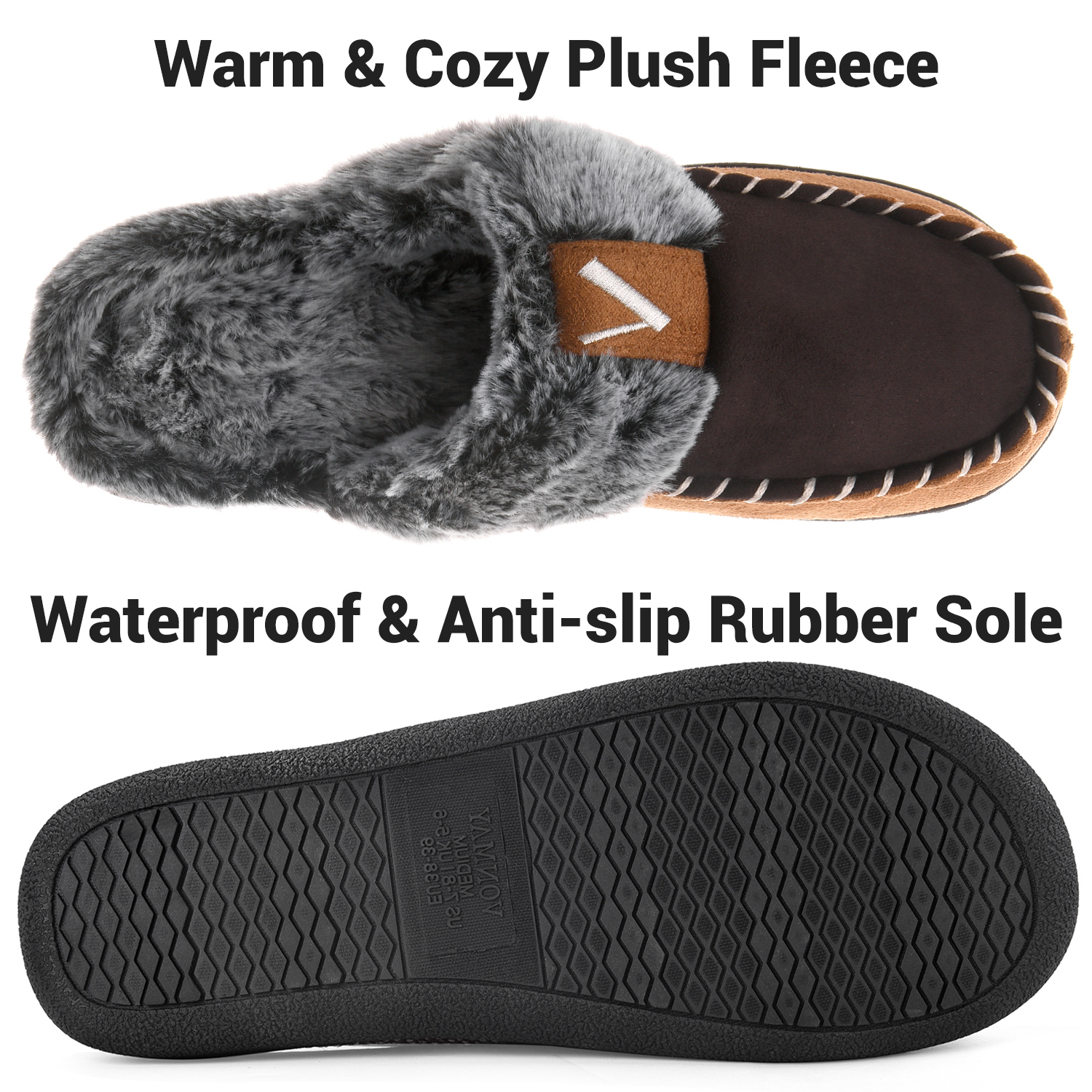 Vonmay Women's Fuzzy Moccasin Memory Foam Slipper photo 2