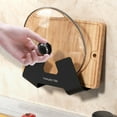thumbnail image 4 of Pot Lid Holder Punch-free Quick Drainage Kitchen Tool Wall-Mounted Cutting Board Pot Cover Storage Shelf for Restaurant, 4 of 8
