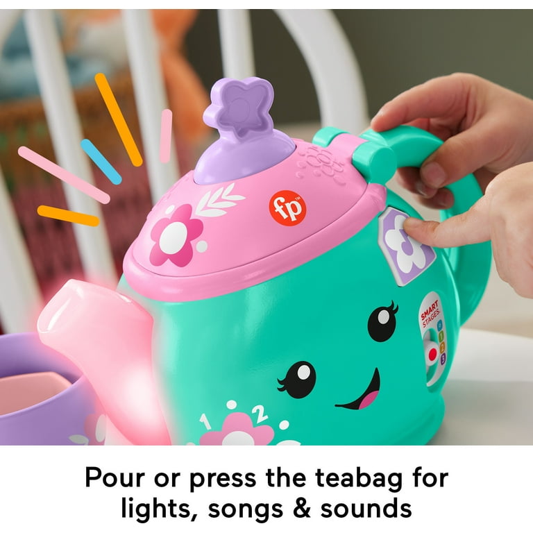 Fisher Price Laugh Learn Time for Tea Set Interactive Toddler Learning Toy 9 Pieces Walmart
