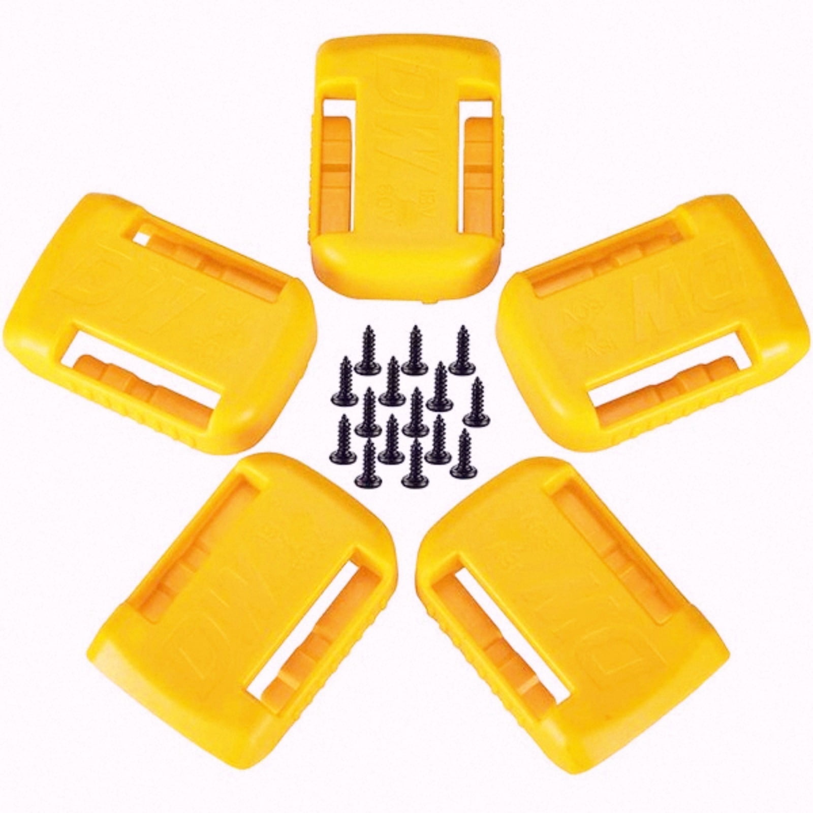 Tool Holders and Battery Mounts Compatible with Dewalt 20V and Milwaukee Tools, Heavy-Duty ABS Wall Organizer Rack with Screws, Drill and Battery Holder Mount for Garage, Workshop, Job Site (20 Pack)