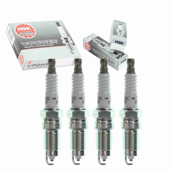 4 pc NGK V-Power Spark Plugs compatible with Ford Escort 1.9L 2.0L L4 1991-2002