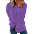 thumbnail image 1 of Chemises de Compression à Manches Longues pour Femmes Col Rond Chandail en Molleton Ample Surdimensionné Léger Tendance pour Femmes Grande Taille Gris m, 1 of 6