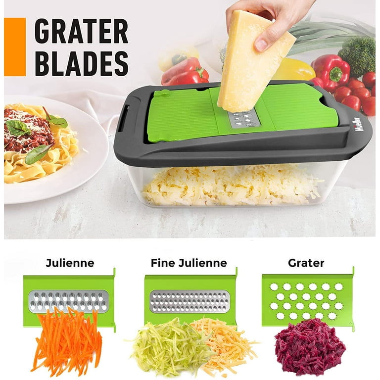 Mueller Pro-Series 10-in-1, 8 Blade Vegetable Slicer, Onion Mincer
