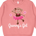 thumbnail image 3 of Inktastic Grammy Girl Ballerina Monkey Toddler Sweatshirt, 3 of 4