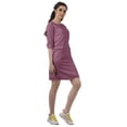 thumbnail image 4 of Moomaya Robes Mini Femmes Coton Slub Robes d'Été Manches 3/4 Robe Droite, 4 of 4