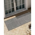 thumbnail image 3 of Unique Loom Outdoor Modern Collection Area Rug - Achromatic (2' x 6' 1" Runner Black and White), 3 of 9