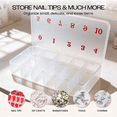 thumbnail image 7 of Beauticom Empty Large 11 Slot Acrylic Nail Art Tip Organizational Storage Box (FROSTED, Labeled 0 to 10), 7 of 7