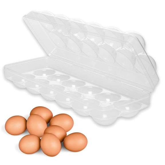 InHome Plastic Egg Holder Container for Refrigerator Eggs Storage Fridge Organizer