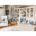 thumbnail image 4 of Christmas Cushion Covers Xmas Christmas Decorations Stag Navy Blue White Throw Pillow Cover 18x18 Inch Set of 4 Christmas Decor 45x45cm, 4 of 5