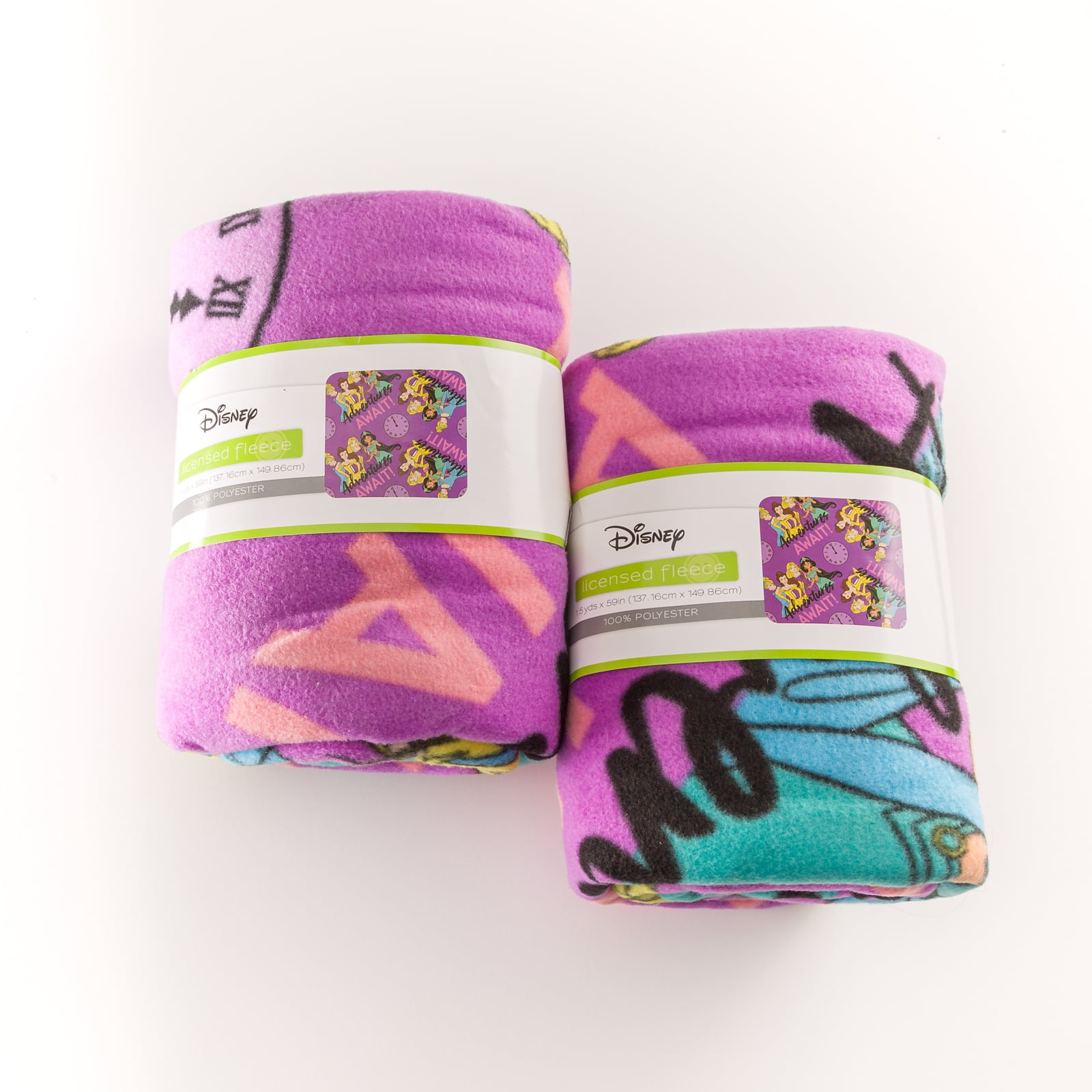 Springs Creative Polyester 59' Disney Princesses Fleece 1.5 Yard Bundle, 2 Pieces