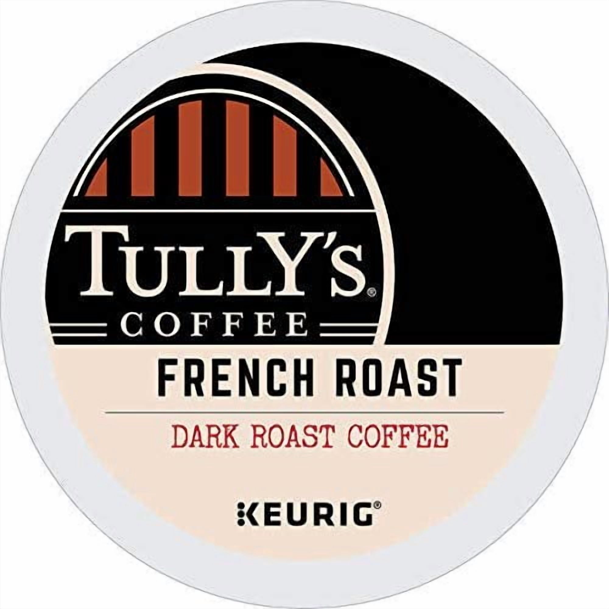 Tully's French Roast Extra Bold Coffee, Dark, Keurig K-Cup Pods, 100 Count