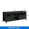 thumbnail image 5 of Dextrus Modern TV Cabinet with Vibrant LED Lights, 70" Entertainment Center, Fits TVs up to 80", Black, 5 of 7