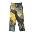 thumbnail image 4 of Balery Sunshine Jungle Dinosaur print Women's Pajama Pants,Ultra Lightweight Pjs,Lounge Pant-Large, 4 of 9