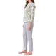 thumbnail image 4 of Conjunto de lounge para mujeres ATHLECHIC de algodón con estampado de fresas a rayas y puntos, camiseta de manga larga con cuello redondo, conjunto de pantalones con patrón lindo, pijama XS a rayas, 4 of 6
