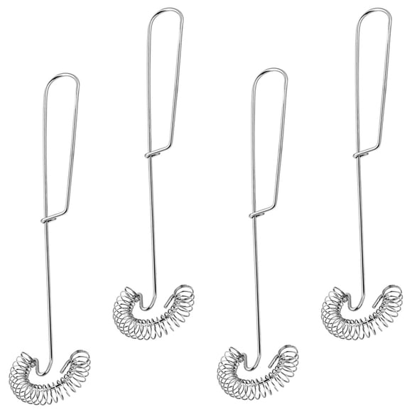 Minkissy 4Pcs Kitchen Whisk Egg Beater Stainless Steel for Mixing Icing Sugar