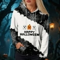 thumbnail image 2 of Kaprioy Halloween Sweatshirts for Women Pullover Sweatshirt Drawstring Fall Fashion Spooky Spider Printed Hoodie Long Sleeve Tops with Pocket Gold, L, 2 of 6