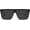 Black Frame/Gray Lens, variant on Trendy Square Sunglasses for Women Men Retro Flat Top Shield Sun Glasses UV Protection Once Lens