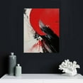 thumbnail image 4 of Nawypu  Red Abstract Canvas Wall Art: Modern Minimalist Black and White Picture Poster for Living Room Bedroom Bathroom Office Home Wall Decor, 4 of 4