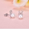 thumbnail image 5 of S925 plata moda mujer perlas de agua dulce ciervos pendientes sim BANYUO Electrónica, 5 of 5