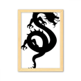 thumbnail image 1 of Dragon silueta China Patron chino Cuadro de madera decorativa marco de casa A4, 1 of 3